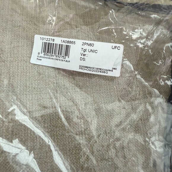 Versace Medusa Print Wool/Cashmere Pink Pillow Cushion, large, New Made in Italy - Picture 4 of 12